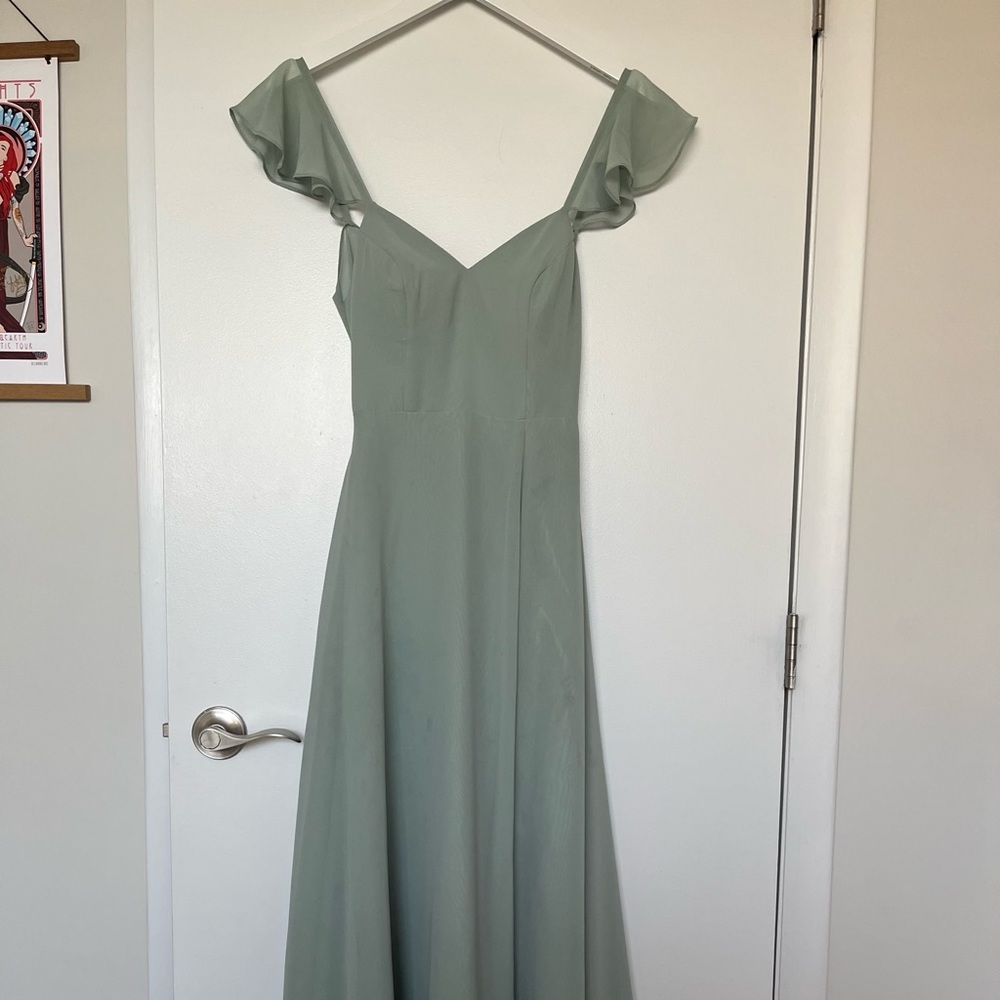 Azazie Evertte in Sage Color- Size A0
